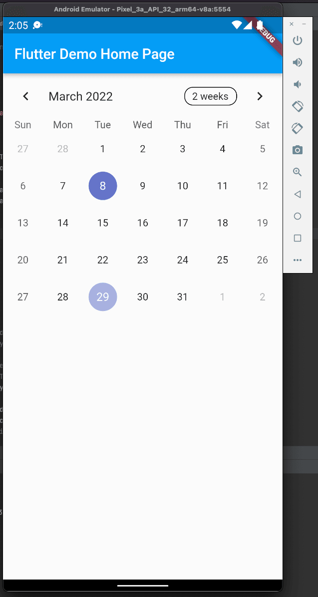 flutter calendar memo 1